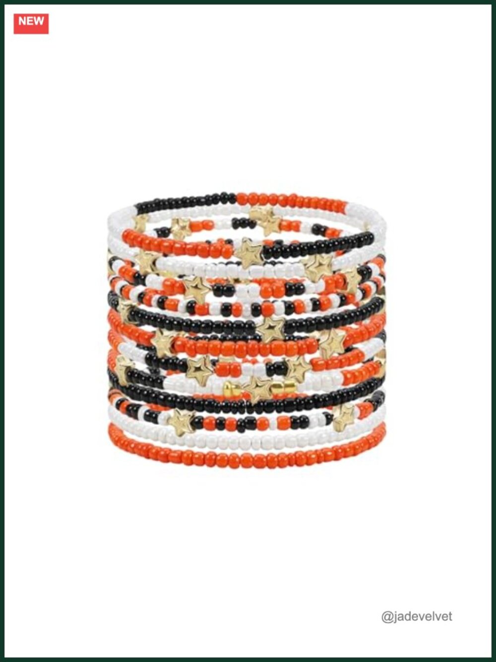 Stretch Beaded Bracelet Set Stackable Layered Star Charm Jewelry
